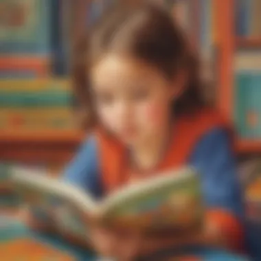 Captivating Young Readers A child engrossed in a colorful illustrated book