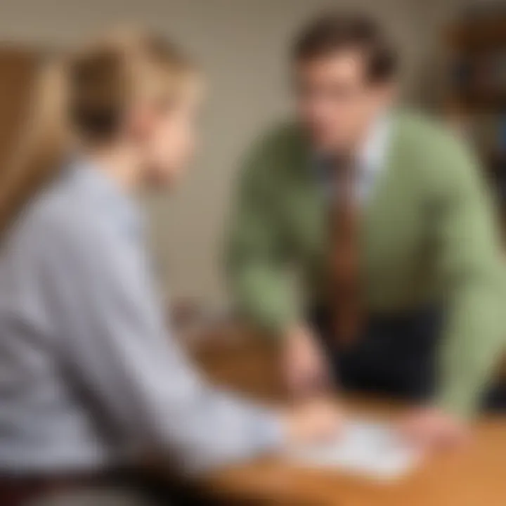 Educator providing guidance on effective listening techniques
