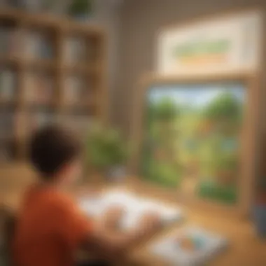 Illustration showcasing the interactive nature of digital sight word games