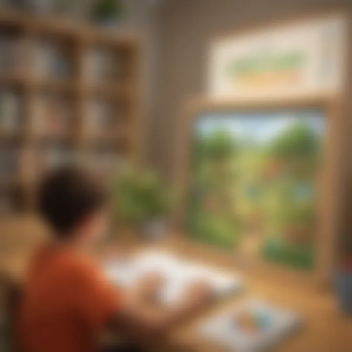Illustration showcasing the interactive nature of digital sight word games