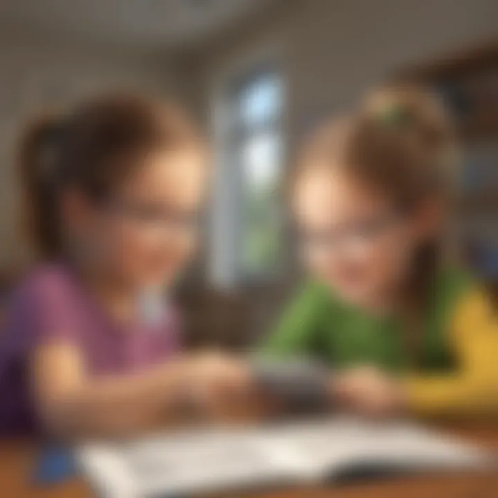 Illustration depicting the link between digital sight word games and literacy skills