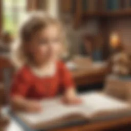 Young child engaging in a storytelling activity