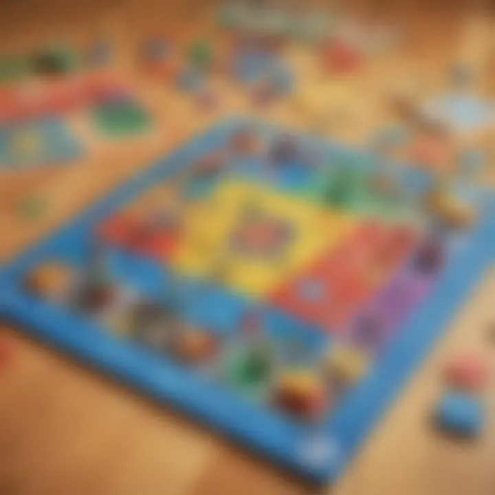 Colorful educational board game for critical thinking development