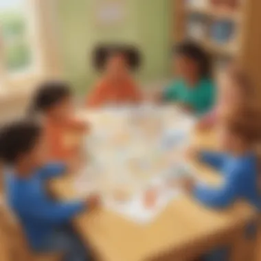 Engaging Phonics Games for Enhanced Learning Illustration of diverse group of children participating in a phonics game