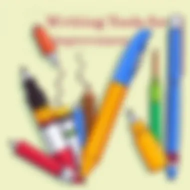 Writing Tools for Improvement An assortment of writing tools designed to aid handwriting improvement