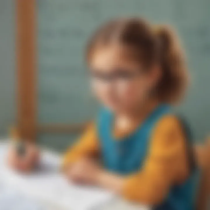 Illustration showcasing the enhancement of math skills through practice