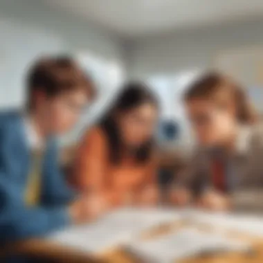 Students Engaged in Problem-Solving Using Mathematics Process Standards Illustration depicting students engaged in problem-solving using mathematics process standards