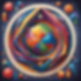 Abstract Conceptual Illustration of Learning Math Skills