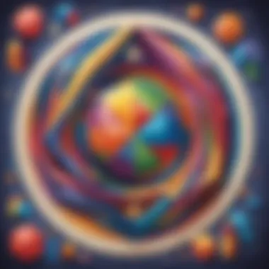Abstract Conceptual Illustration of Learning Math Skills