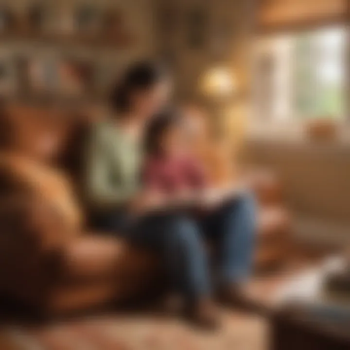 Parent Reading to Child in Cozy Setting