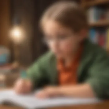 Fostering Critical Thinking in Young Learners A thoughtful child pondering over reading comprehension questions.