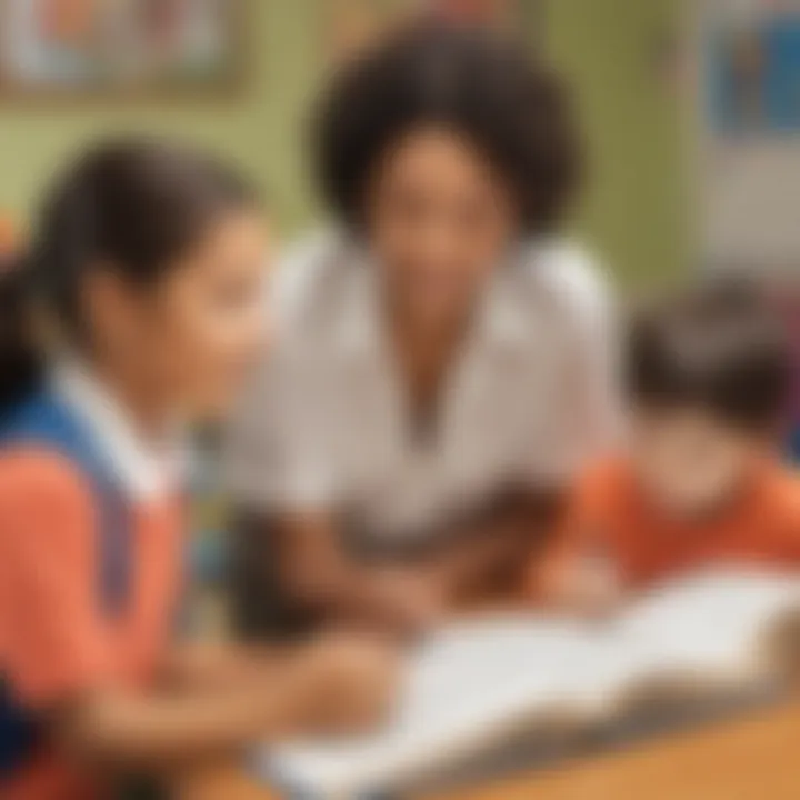 An educator guiding students through tailored reading activities.