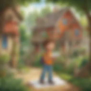 Imaginative Sight Word Scavenger Hunt Illustration of a sight word scavenger hunt in a playful setting