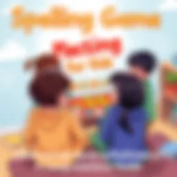 Children engaged in a spelling game