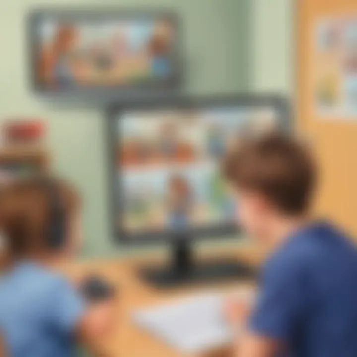 Illustration of secure video recording setup on Kidlect for children's safety