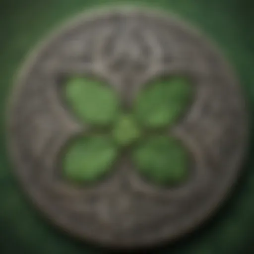Enigmatic Celtic Knot Design on Shamrock Coin