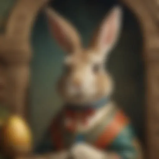 Enigmatic Easter Bunny depiction in ancient artwork