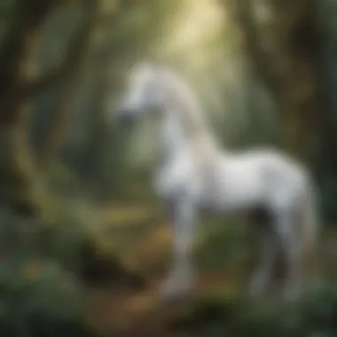 Enigmatic Unicorn in Enchanted Forest