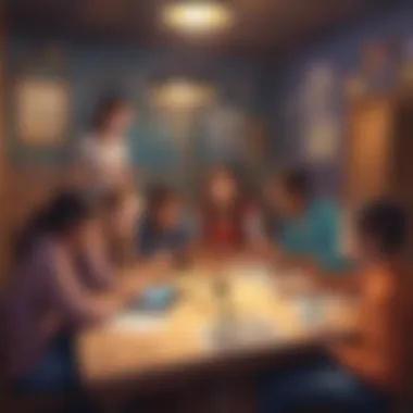 Collaborative Learning Environment for Kids Group of young students collaborating in an escape room