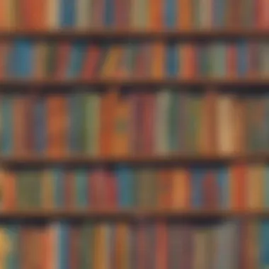 Diverse Bookshelf for Young Readers A colorful bookshelf filled with diverse short books for fifth graders
