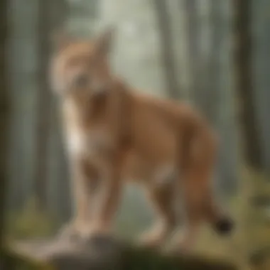 Graceful Eurasian Lynx in Its Element Eurasian lynx in its natural habitat