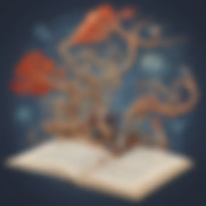 Illustration symbolizing the evolution of learning methodologies from traditional to modern approaches