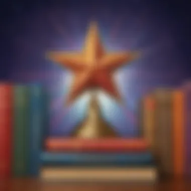 Colorful Star Trophy on Books