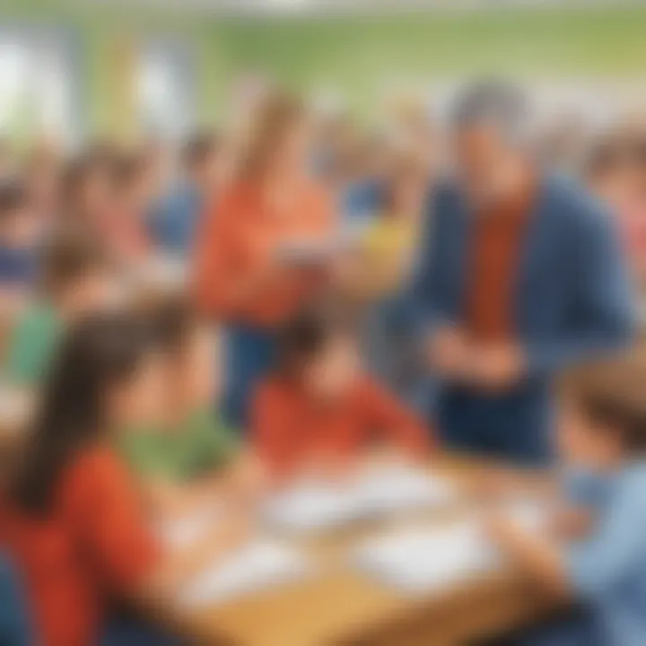 Parents collaborating with teachers to set expectations