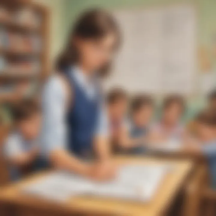 Illustration of teaching methods for division