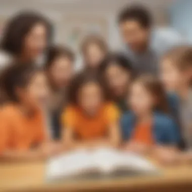 Children engaging in a group activity to express feelings