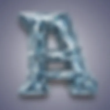 Illustration of a dazzling diamond-shaped letter D