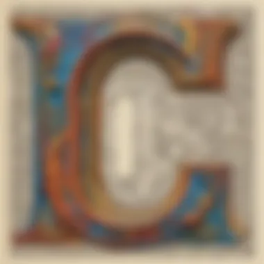 Abstract artistic representation of letter C