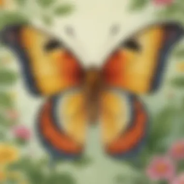 B is for Butterfly Illustration of a Butterfly symbolizing the letter B