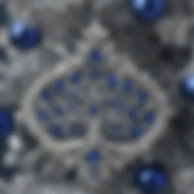 Elegant Silver and Sapphire Tree Decor