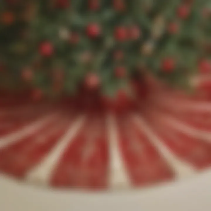 Opulent Ruby Red and Ivory Tree Skirt