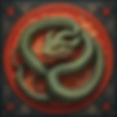 Enigmatic Snake Zodiac Illustration Enigmatic Chinese Zodiac Snake Symbol
