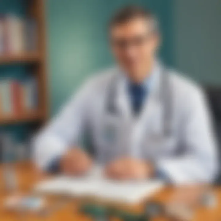 Illustration of a doctor with medical tools
