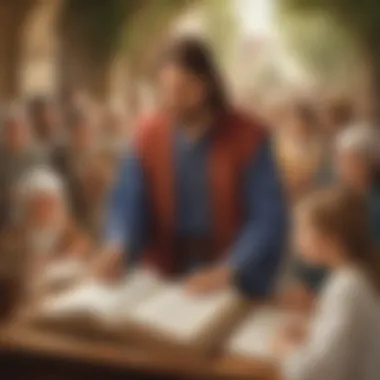 A captivating and insightful illustration highlighting the role of parables in enhancing learning experiences