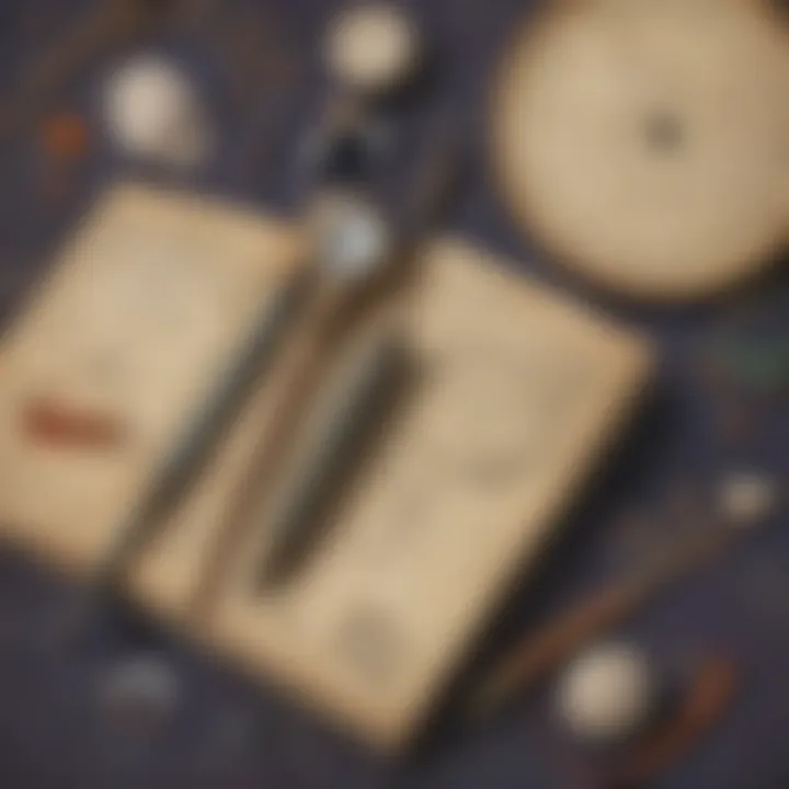 Historical depiction of menstrual tracking tools