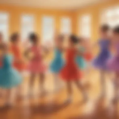 Children participating in a dance class, showcasing creativity