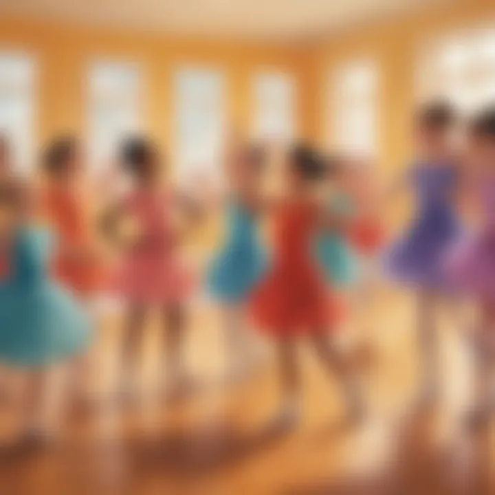 Children participating in a dance class, showcasing creativity