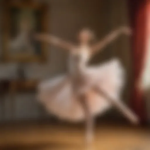 A classical ballet dancer executing a pirouette