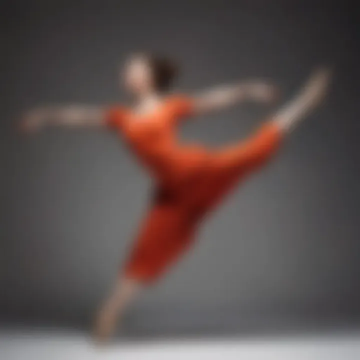A contemporary dancer in an expressive pose on stage
