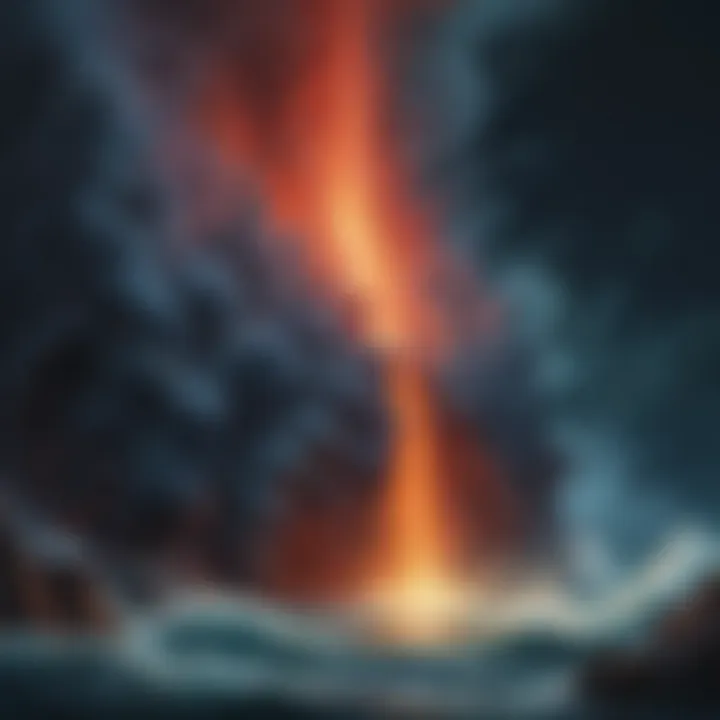 Deep-sea Vent emitting mineral-rich fluids into the ocean
