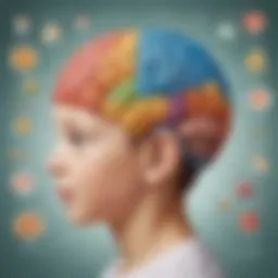 Illustration of a child's brain development