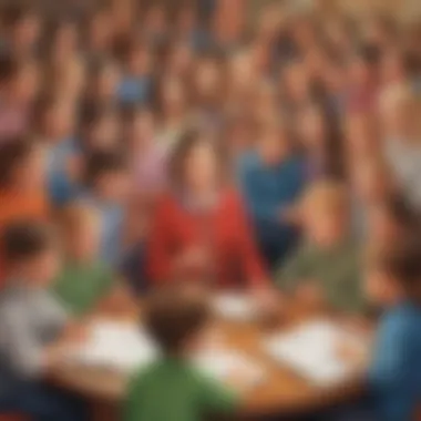 Illustration showcasing social skills development in children