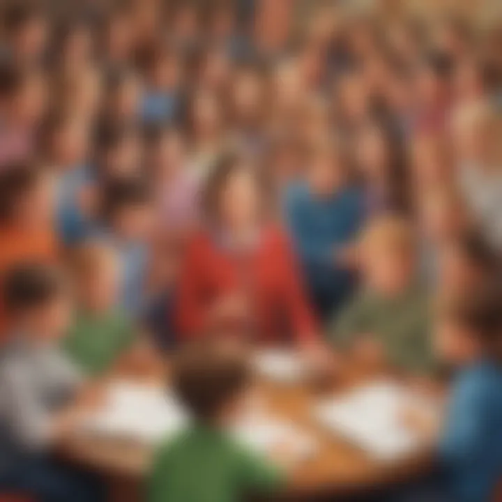 Illustration showcasing social skills development in children