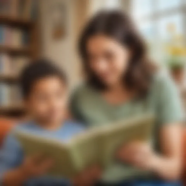 Parent reading with a child