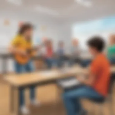 Interactive Classroom Session with Music Flash Cards An interactive session using music flash cards in a classroom