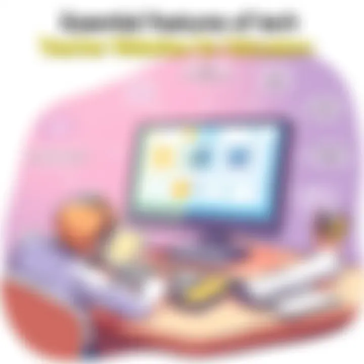 An interactive platform highlighting user engagement features for learners.